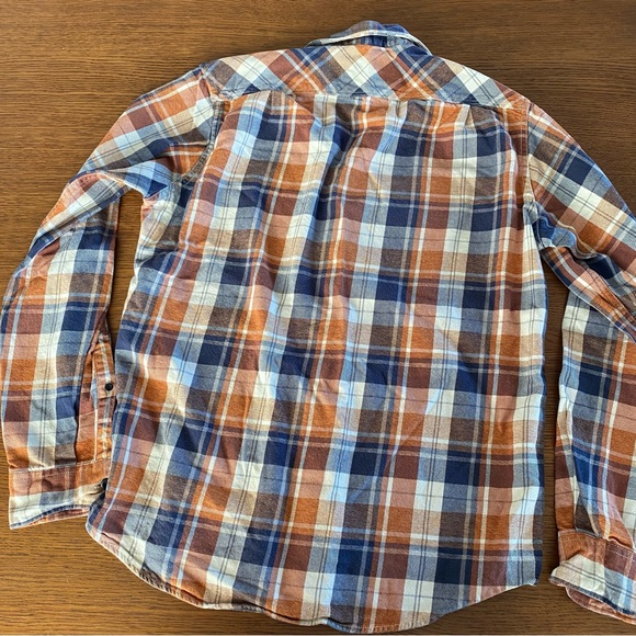 H&M Burnt Orange Fall Colors Flannel Shirt - Picture 2 of 6